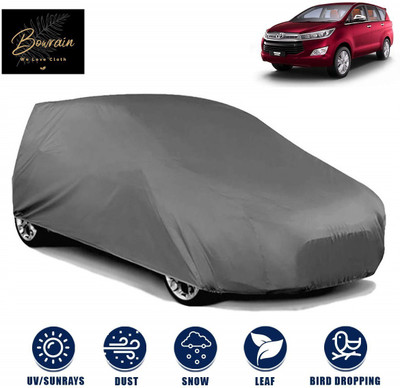 BOWRAIN Car Cover For Toyota Innova Crysta (Without Mirror Pockets)(Grey)