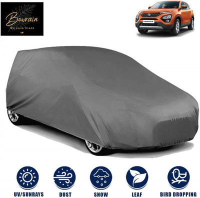 BOWRAIN Car Cover For Tata Harrier (Without Mirror Pockets)(Grey)