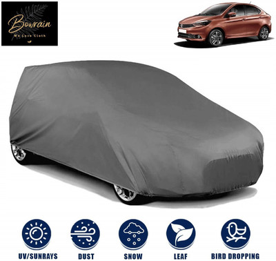 BOWRAIN Car Cover For Tata Tigor (Without Mirror Pockets)(Grey)