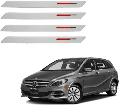 AuTO ADDiCT Stainless Steel, Plastic Car Bumper Guard(White, Red, Pack of 4, Mercedes Benz, B-Class)