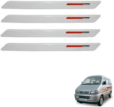 AuTO ADDiCT Stainless Steel, Plastic Car Bumper Guard(White, Red, Pack of 4, Maruti, Versa)