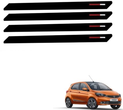 AuTO ADDiCT Stainless Steel, Plastic Car Bumper Guard(Black, Pack of 4, Tata, Nexon)