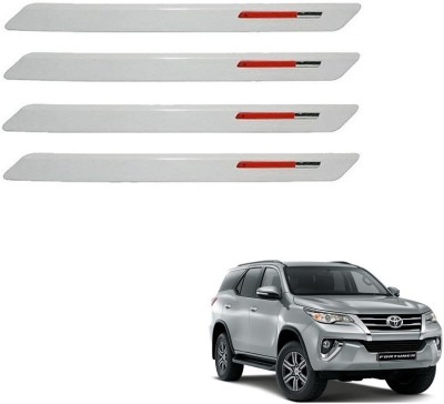 AuTO ADDiCT Stainless Steel, Plastic Car Bumper Guard(White, Red, Pack of 4, Toyota, Fortuner)