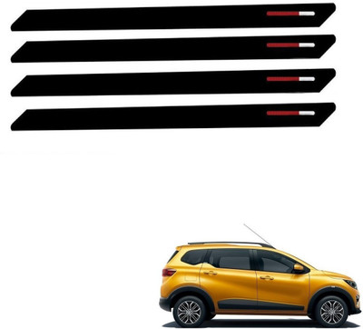 AuTO ADDiCT Stainless Steel, Plastic Car Bumper Guard(Black, Red, Pack of 4, Renault, Fluence)