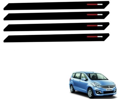 AuTO ADDiCT Stainless Steel, Plastic Car Bumper Guard(Black, Red, Pack of 4, Maruti, Cielo)