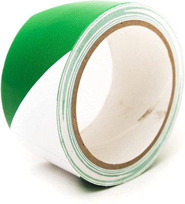 Bellveen Single Sided HandHeld Dispenser Floor Marking Tape (Manual)(Set of 1, Green & White)