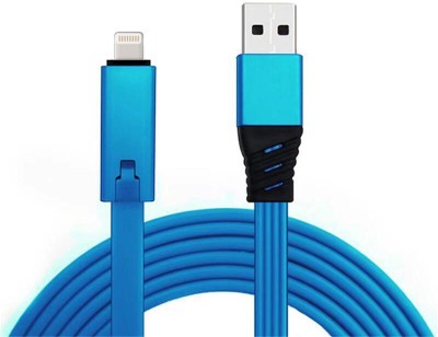 Thermobeans Lightning Cable 1.5 m Smart RENEWABLE Lightning USB Cable (Blue)(Compatible with Lightning USB Cable, Blue, One Cable)