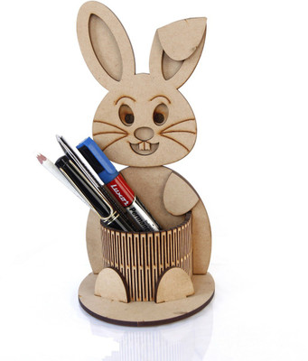 LAKHAJI 1 Compartments mdf wood penstand(crame)