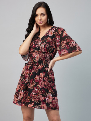 CARLTON LONDON Women A-line Multicolor Mini/Short Dress