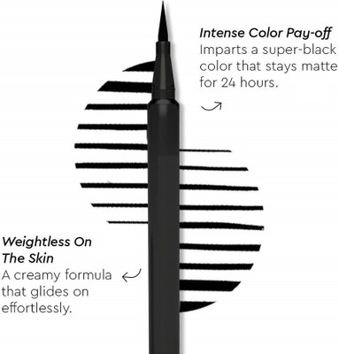 MYEONG Velvet Look & Long-Lasting Single Stroke Black Waterproof Pen 2.5 g(Black)