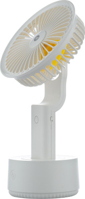 DP 7675 (OSCILLATING PORTABLE TABLE FAN) with Oscillation base 70 mm Silent Operation 3 Blade Table Fan(White, Pack of 1)