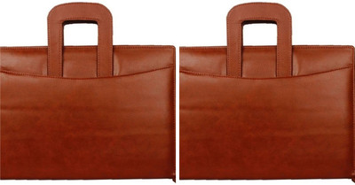 R K SALES Leatherite Executive Chain Bags With Adjustable Handle(Set Of 2, Brown)