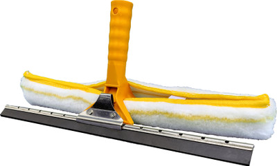 connecticut Cleaner Tool for Solar Panel/Glass/Car Glass/Window Brush 2 in 1 Microfibre Wet and Dry Brush(Yellow, White)