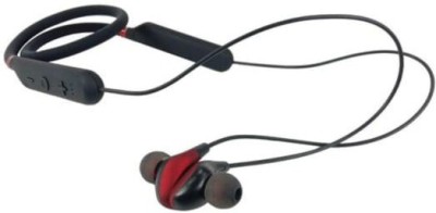 NKL Sporty Look Magnetic Wireless Bluetooth Neckband With Mic Bluetooth(Red, In the Ear)