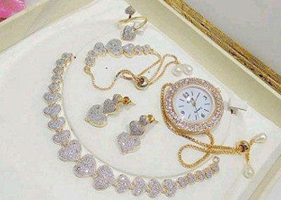 SSN Global Alloy Silver Jewellery Set(Pack of 1)