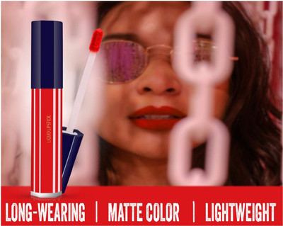 THTC New Ulti-Matte Liquid Lipstick for Long Wearing Lightweight Texture(RED, 8 ml)