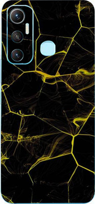 AsSkin Infinix Hot 11, infinix hot 11 Mobile Skin(Ultra Super Black Abstract With High Matte Finish.)