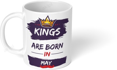 Akipi Kings are born in May ARM069 Ceramic Coffee Mug(325 ml)