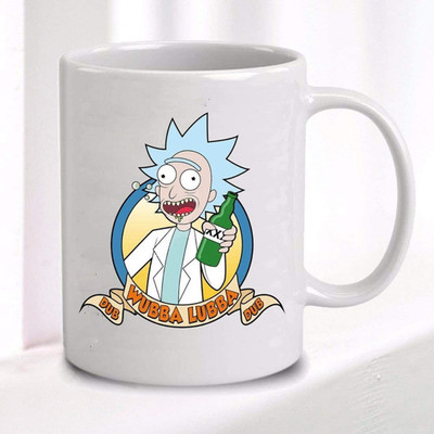 craft maniacs RICK & MORTY MUGS - WUBBA LUBBA DUB 350 ML COFFEE / TEA MUG Ceramic Coffee Mug(350 ml)