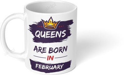 Akipi Queens are born in February ARM099 Ceramic Coffee Mug(325 ml)