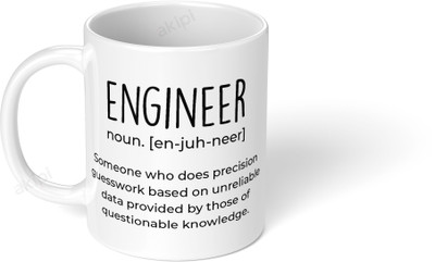 Akipi Engineer Definition Noun ARM055 Ceramic Coffee Mug(325 ml)