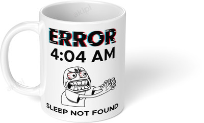 Akipi Error 404 Sleep not found | IT Programming Coding ARM133 Ceramic Coffee Mug(325 ml)