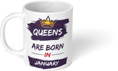 Akipi Queens are born in January ARM098 Ceramic Coffee Mug(325 ml)