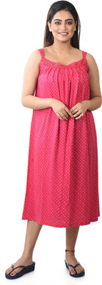 Piyali's Creation Women's Women Nighty(Pink)