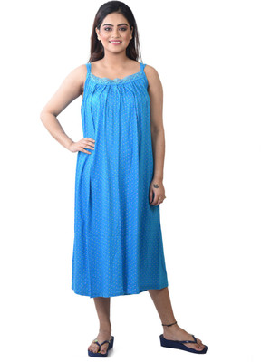 Piyali's Creation Women's Women Nighty(Light Blue)