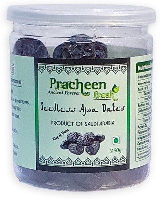 Pracheen Fresh Seedless Ajwa Dates, Saudi Arabia, 250g Pack Dates(250 g)