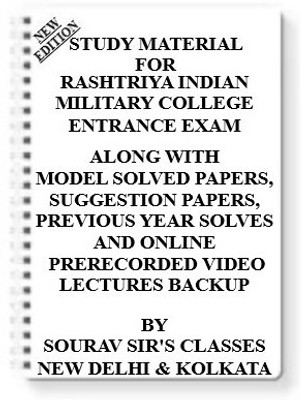 Study Material For Rashtriya Indian Military College Entrance Exam [ Pack Of 4 Books ] With Model Question Papers + Topicwise Analysis + Mcq Questions+ Special Practice Set(Spiral, SOURAV SIR)