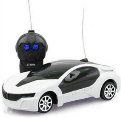 Just97 Wireless Remote Control Fast Modern Car With 3D Light(White, Black)