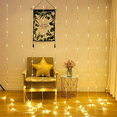 The Purple Tree 320 LEDs 3 m Yellow Flickering, Steady Water Drop Rice Lights(Pack of 1)