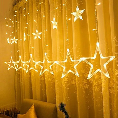 EASE LITE 140 LEDs 5.08 m Gold Flickering Star Rice Lights(Pack of 1)