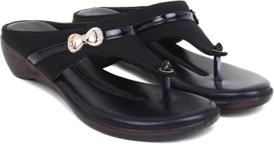 New Club Women Wedges(Black , 4)