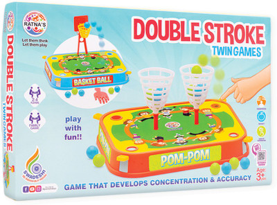 5% OFF on RATNA'S Double Stroke 2 in 1 game for Kids (Multicolor) (1875)(Multicolor)