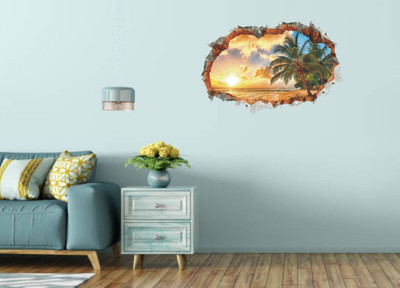 Varadvinayak 45 cm Magical wall hole Self Adhesive Sticker(Pack of 1)