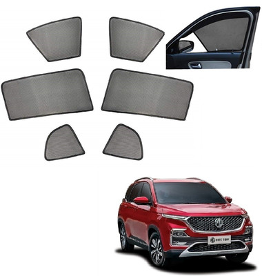 AuTO ADDiCT Side Window, Rear Window Sun Shade For MG Hector(Black)