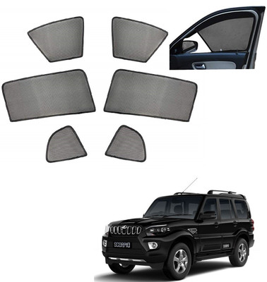 AuTO ADDiCT Side Window, Rear Window Sun Shade For Mahindra New Scorpio(Black)