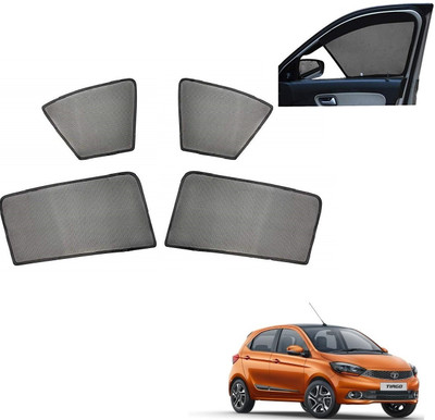 AuTO ADDiCT Side Window, Rear Window Sun Shade For Tata Tiago(Black)