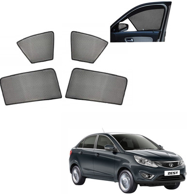 AuTO ADDiCT Side Window, Rear Window Sun Shade For Tata Zest(Black)
