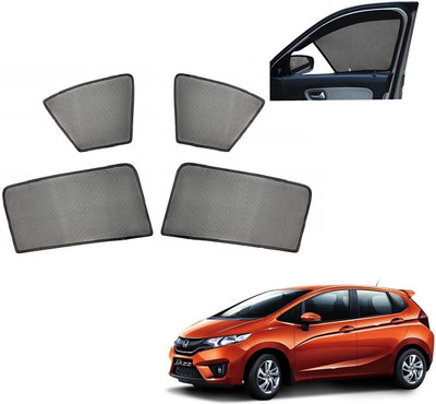 AuTO ADDiCT Side Window, Rear Window Sun Shade For Honda Jazz(Black)
