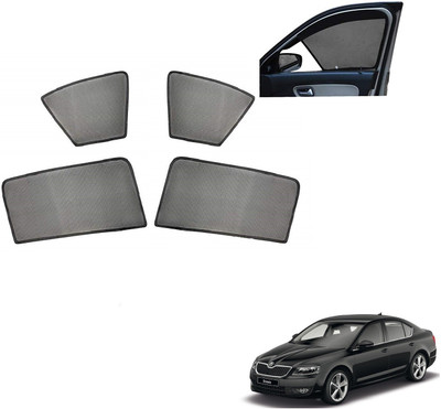 AuTO ADDiCT Side Window, Rear Window Sun Shade For Skoda Octavia(Black)