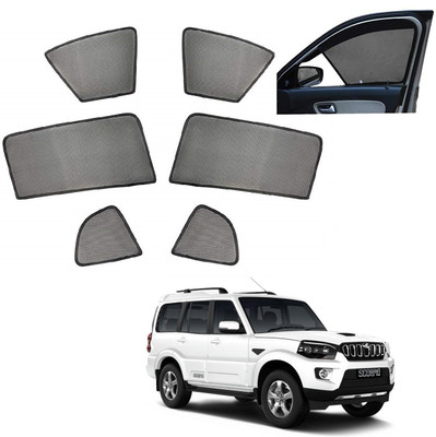 AuTO ADDiCT Side Window, Rear Window Sun Shade For Mahindra Scorpio(Black)