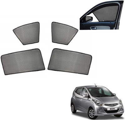 AuTO ADDiCT Side Window, Rear Window Sun Shade For Hyundai Eon(Black)