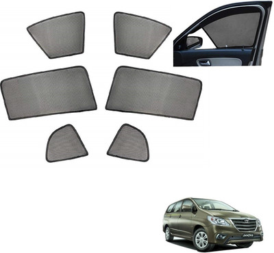 AuTO ADDiCT Side Window, Rear Window Sun Shade For Toyota Innova(Black)