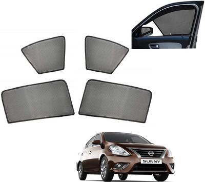 AuTO ADDiCT Side Window, Rear Window Sun Shade For Nissan Sunny(Black)