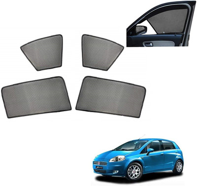 AuTO ADDiCT Side Window, Rear Window Sun Shade Grand Punto(Black)