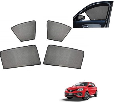 AuTO ADDiCT Side Window, Rear Window Sun Shade For Toyota Etios Liva(Black)