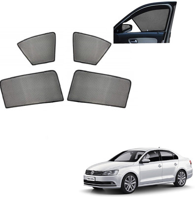 AuTO ADDiCT Side Window, Rear Window Sun Shade For Volkswagen Jetta(Black)